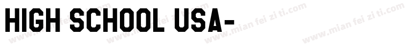 High School USA字体转换